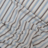 Coton seersucker rayures - Brun et bleu - Calissone