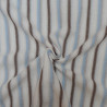 Cotton Seersucker Striks - Brown and Blue - Calissone