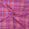Cotton woven tartan rosa - Calissone
