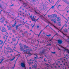 Popeline de coton Mystic vibes - Rose et bleu - Calissone