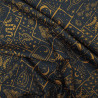 Mystic vibes cotton poplin - Black and ocher - Calissone
