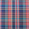 Cotton woven tartan dark coral - Calissone