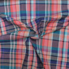 Coton tissé tartan Dark Coral - Calissone