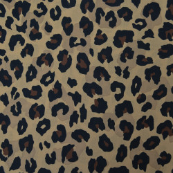 Voile de coton léopard - Camel - Calissone