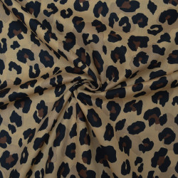 Voile de coton léopard - Camel - Calissone