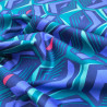 Cotton satin Diamond - Blue Oil - Calissone
