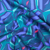 Cotton satin Diamond - Blue Oil - Calissone