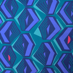 Cotton satin Diamond - Blue Oil - Calissone