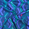 Cotton satin Diamond - Blue Oil - Calissone