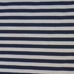 Jersey côtelé marinière - Bleu marine - Calissone