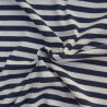 Jersey côtelé marinière - Bleu marine - Calissone