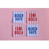 Etiquettes Cosy Club - Summer days - Mix x4 - Calissone