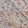 Mystic vibes cotton poplin - Hazelnut and cream - Calissone