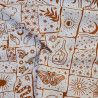 Mystic vibes cotton poplin - Hazelnut and cream - Calissone