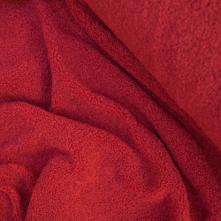 Sherpa - Molleton Fausse fourrure - Rouge foncé - Calissone
