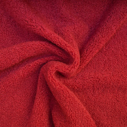 Sherpa - Molleton Fausse fourrure - Rouge foncé - Calissone