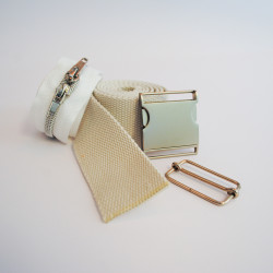 Zip spirale métallisé - Double curseur - 50cm (Kit banana XL) - Calissone