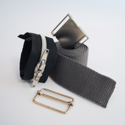 Zip spirale métallisé - Double curseur - 40cm (Kit banana L) - Calissone