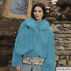 Fausse Fourrure unie - Bleu turquoise - Calissone