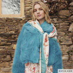 Fausse Fourrure unie - Bleu turquoise - Calissone