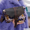 Brocade / Floral Jacquard - Blue and plum - Calissone