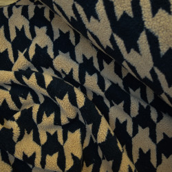 Sherpa - Teddy - Pied de poule - Camel et noir - Calissone