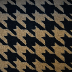 Sherpa - Teddy - Houndstooth - Camel and black - Calissone