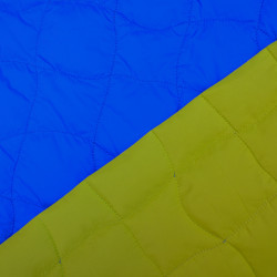 Matelassé double face - Bleu cobalt / Jaune - Calissone