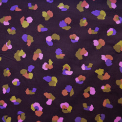 Multicolored leopard milleraie velvet - Bordeaux - Calissone