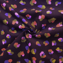Multicolored leopard milleraie velvet - Bordeaux - Calissone