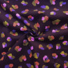 Multicolored leopard milleraie velvet - Bordeaux - Calissone