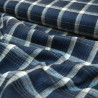 Tartan flannel - Navy blue and off-white - Calissone