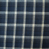 Tartan flannel - Navy blue and off-white - Calissone