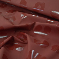 Tissu imperméable - Léopard bordeaux - Calissone