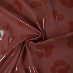 Tissu imperméable - Léopard bordeaux - Calissone