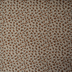 Flanelle de coton florale - Fleurs ochres - Calissone