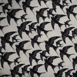 Jersey de viscose - Black birds - Calissone