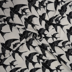 Jersey de viscose - Black birds - Calissone