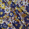 Brocade / Floral Jacquard - Blue and plum - Calissone