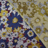 Brocade / Floral Jacquard - Blue and plum - Calissone