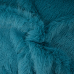 Fausse Fourrure unie - Bleu turquoise - Calissone