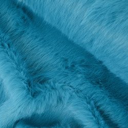 Fausse Fourrure unie - Bleu turquoise - Calissone