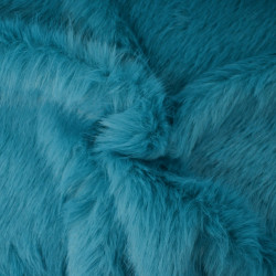 Plain faux fur - Turquoise blue - Calissone