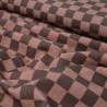 Gabardine Checker marron - Tuesday - Calissone