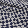 Gabardine Checker bleu marine - Thursday - Calissone