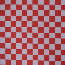 Gabardine Checker rouge et rose - Wednesday - Calissone