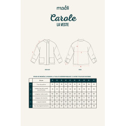 Patron veste Carole - Calissone
