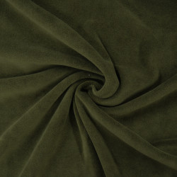 Velours nicky extensible - Vert olive - Calissone