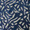 Dentelle de sequins et velours - Bleu - Calissone