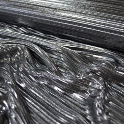 Tissu plissé Lina - Argent - Calissone